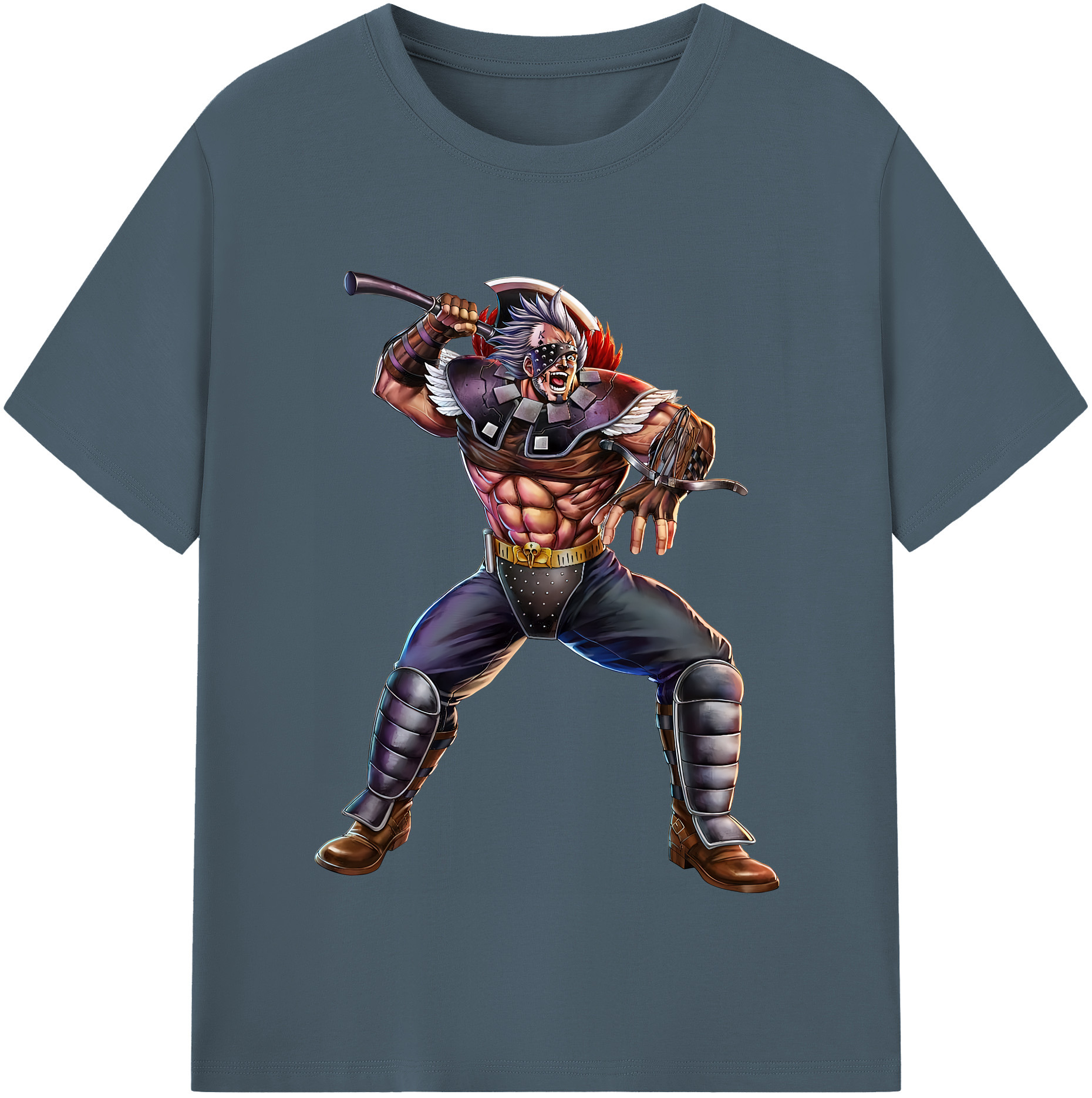 （画像用） 北斗の拳 Fist of the North Star 綿100％半袖Tシャツ（フロントプリント）